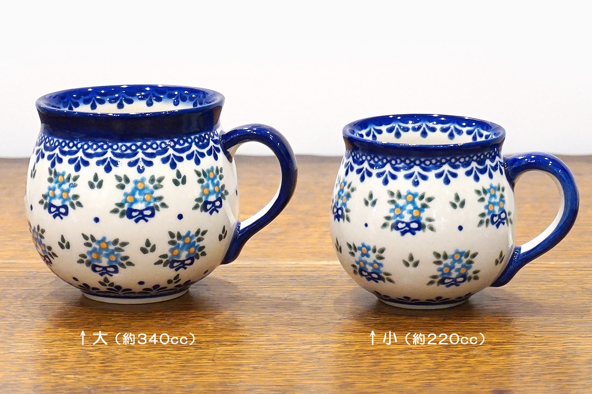 ポーランド陶器　ポーリッシュポタリー 「VENA」 マグカップ（約220cc） V337-U053　花束柄