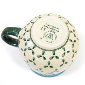 ポーランド陶器　ポーリッシュポタリー　「WIZA」 マグカップ　（約230cc）　W101-25A　カモミール柄