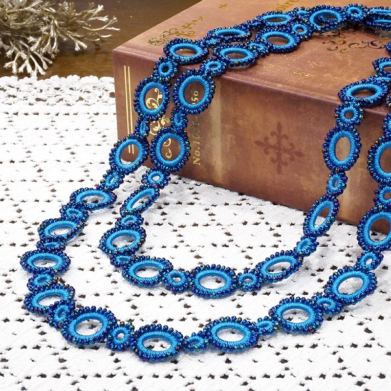 ボンジュックオヤ　ロングネックレス　OYA-NB-CRCL-BL　サークル/ブルー