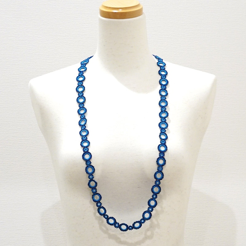 ボンジュックオヤ ロングネックレス OYA-NB-CRCL-BL サークル/ブルー