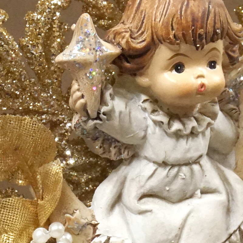 ザルツブルグのクリスマス飾り　天使のオーナメント 雪の結晶/十字架　RSP-AGL-SNOW4