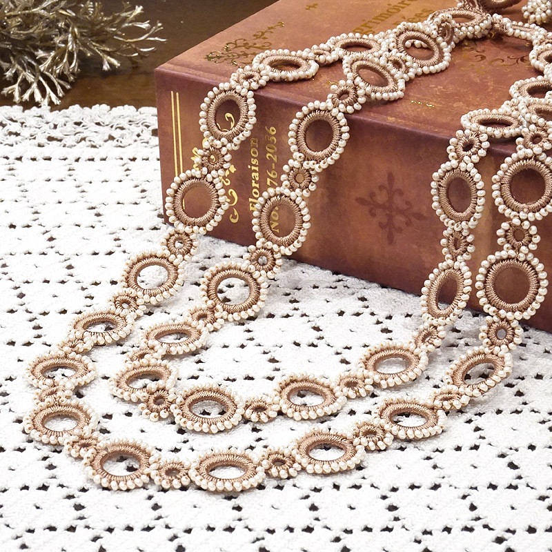 ボンジュックオヤ　ロングネックレス　OYA-NB-CRCL-PK　サークル/ピンクベージュ