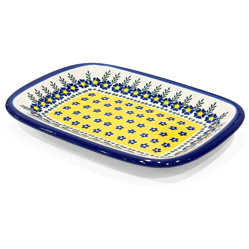 ポーランド陶器　ポーリッシュポタリー 「VENA」 長方形盛皿　V119-U198