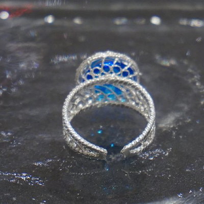 ナザールボンジュウリング　N-RS74008B　シルバー925/水色目玉　（フリーサイズ）