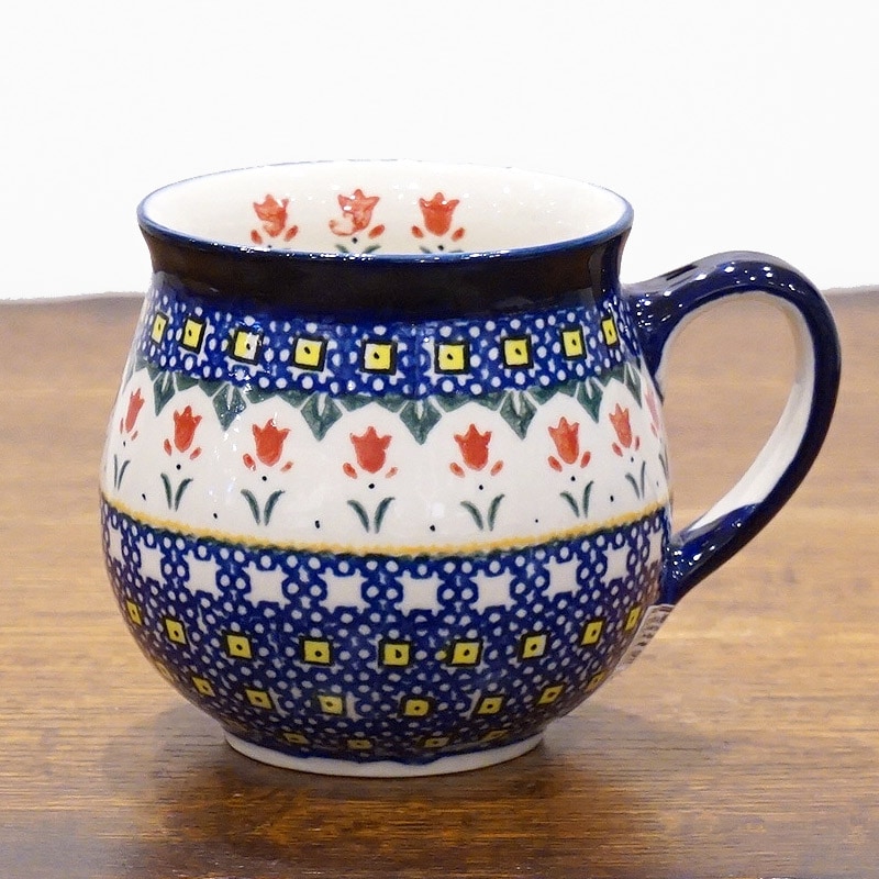 ポーランド陶器 ポーリッシュポタリー 「Millena」 マグカップ大（約