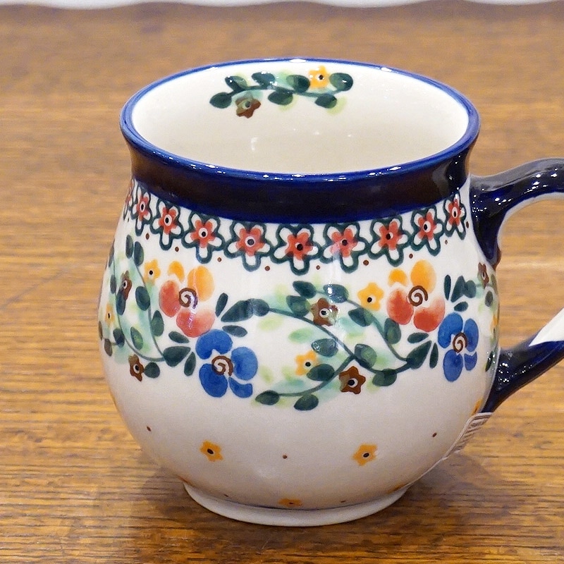 ポーランド陶器 ポーリッシュポタリー 「Millena」 マグカップ大