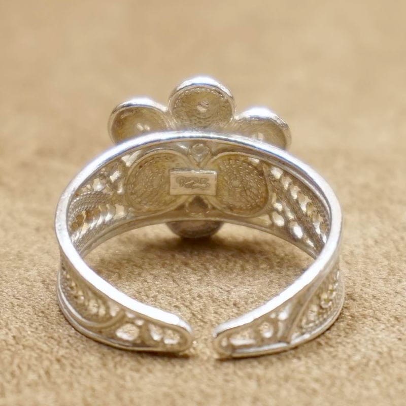 トルコ伝統の銀線細工 テルキャーリ リング(フリーサイズ）　SV-R-2020426A