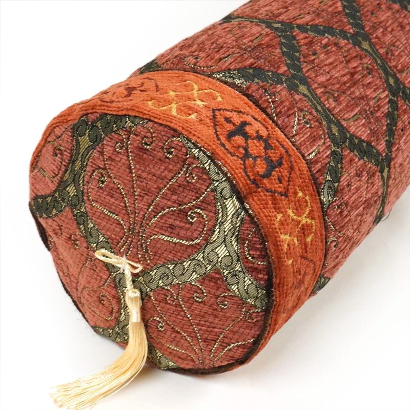 シェニール筒型クッション＜中綿付き＞ TC-PKRB ピーコック柄