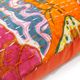 インド製「カンタキルト」クッションカバー◆トロピカル/オレンジ　KCC-FTOR