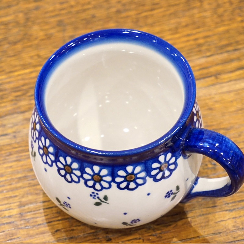 ポーランド陶器 ポーリッシュポタリー 「VENA」 マグカップ大（約340cc