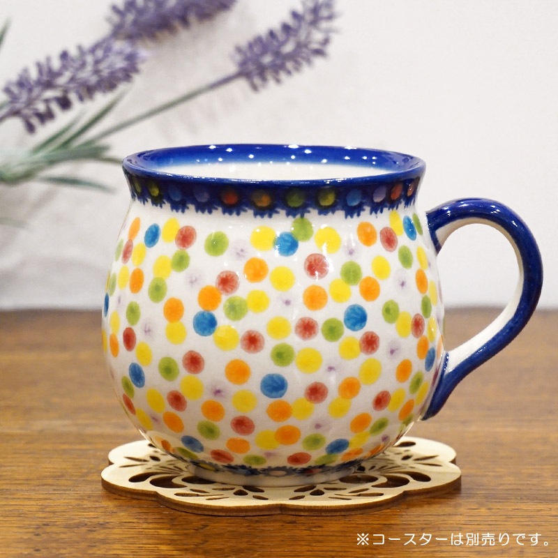 ポーランド陶器　ポーリッシュポタリー 「VENA」 マグカップ大（約340cc） V352-C133