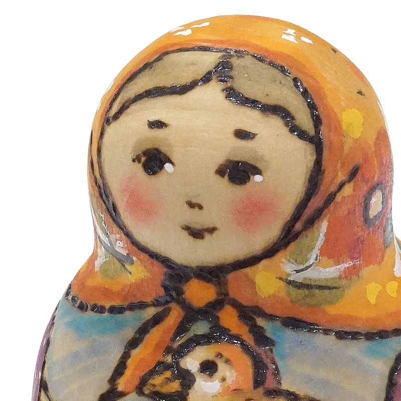 ロシア アンナ・リャボワ作 起き上がりこぼし（小） MAT-102