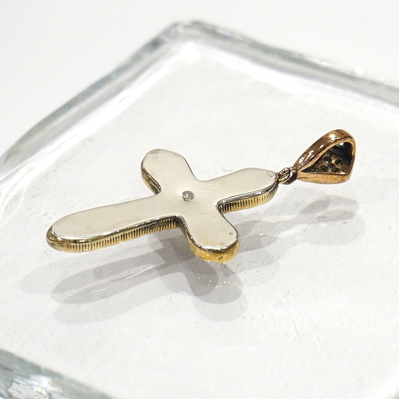 トルコ　アンティーク調　ペンダントトップ　SV-N-OT-RB　パヴェクロス/ルビーレッド