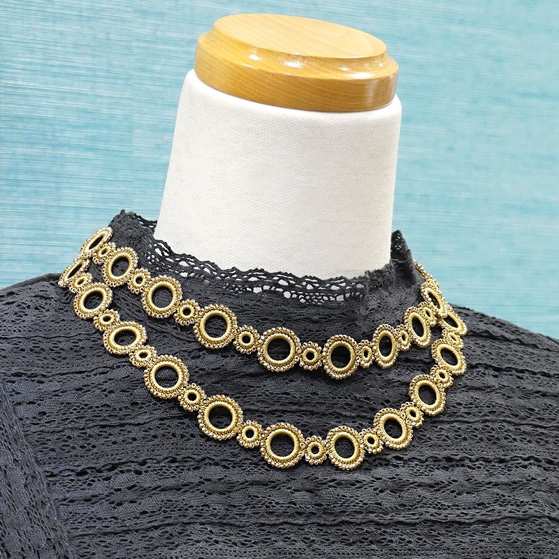 ボンジュックオヤ　ロングネックレス　OYA-NB-CRCL-GD　サークル/ゴールド