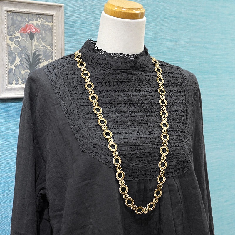 ボンジュックオヤ　ロングネックレス　OYA-NB-CRCL-GD　サークル/ゴールド