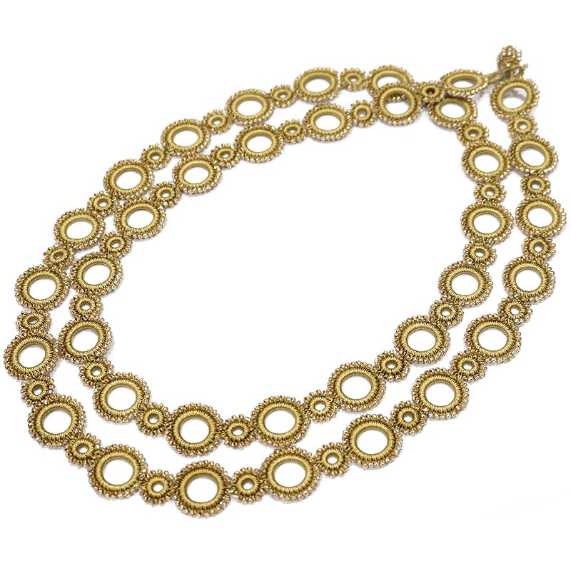 ボンジュックオヤ　ロングネックレス　OYA-NB-CRCL-GD　サークル/ゴールド