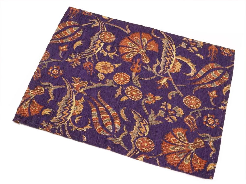 シェニールランチョンマット　CL-LK2PP　ラーレ＆カランフィル柄/パープル