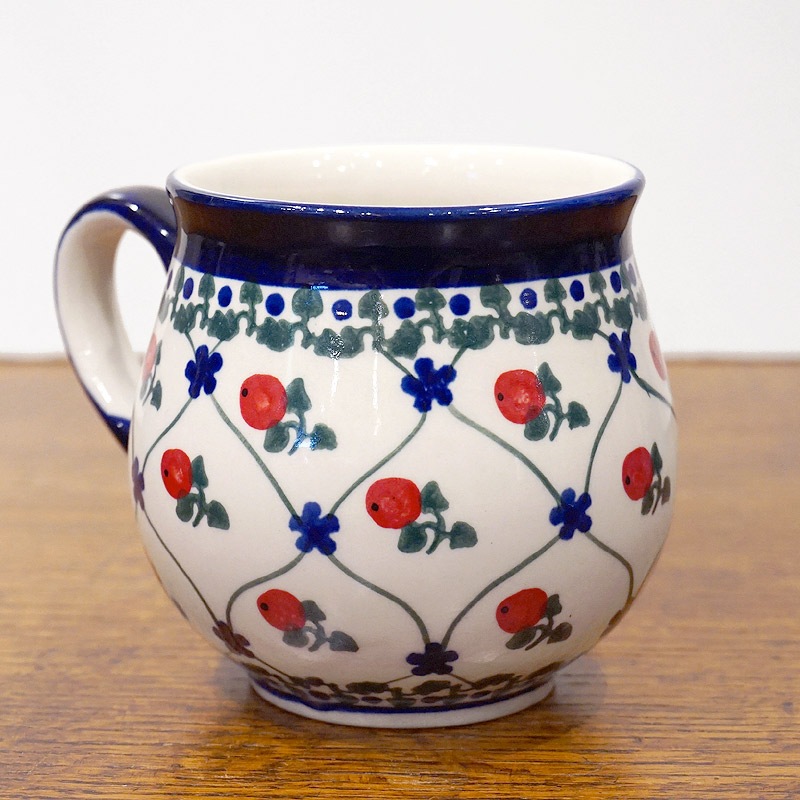 ポーランド陶器 ポーリッシュポタリー 「Millena」 マグカップ大(約 ポーランド陶器 ポーリッシュポタリー 「Millena」 マグカップ大(約
