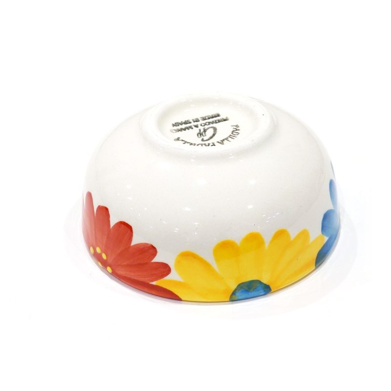 スペイン陶器　SP-6021MF　丸ボウル/カラフルお花柄