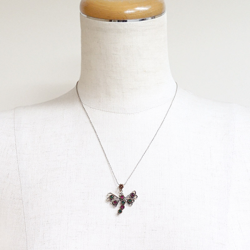 トルコ伝統の銀線細工 テルキャーリ ペンダント（チェーン付）　SV-N-TK012