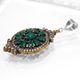 トルコ　アンティーク調　ペンダントトップ　SV-N-OT-EM　エメラルドグリーン