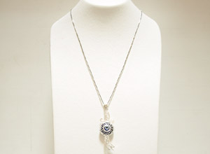 ナザールボンジュウペンダントトップ　N-PS3905N　シルバー925/ネイビー目玉