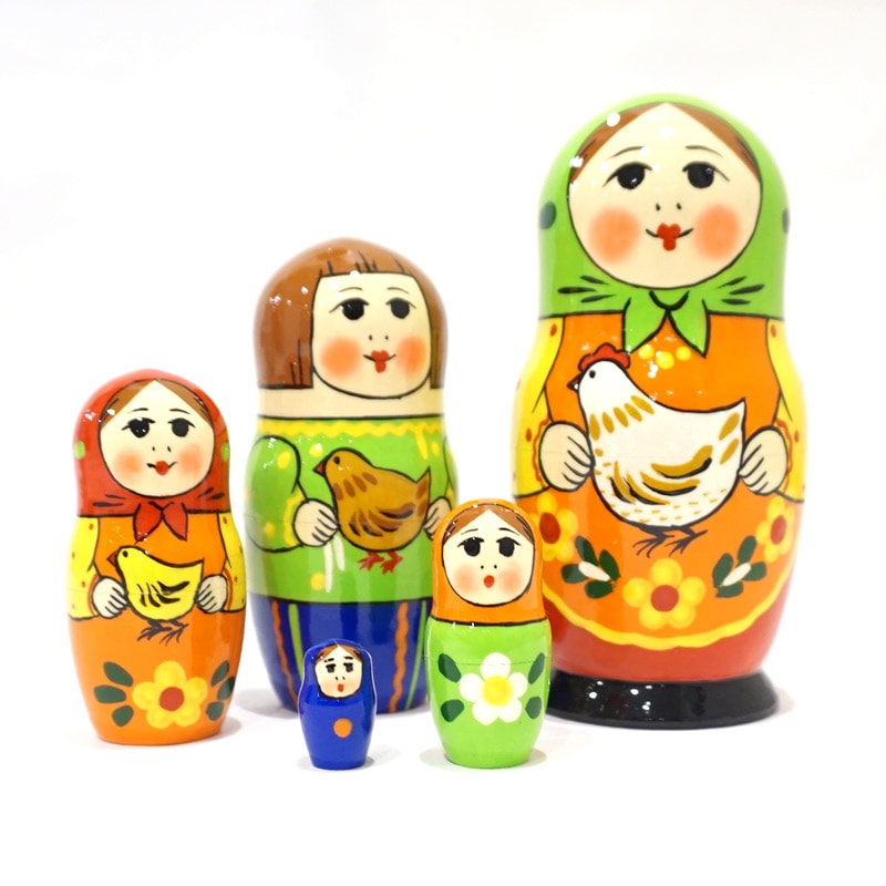 ロシア セルギエフパサード マトリョーシカ小（5P） MAT-152