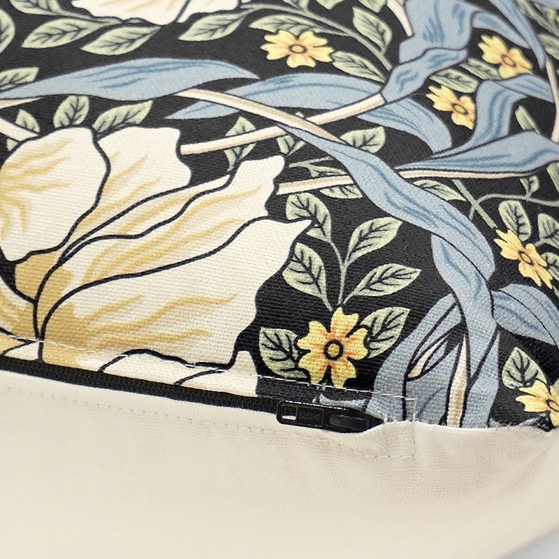 Morris Collection クッションカバー（45cm） ピンパーネル/ブラック MCC-PPBK