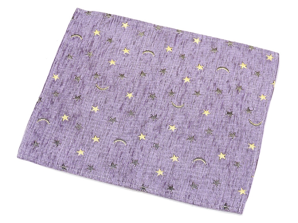 シェニールランチョンマット　CL-AY3PP　月と星/パープル