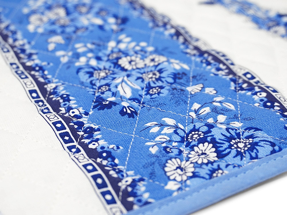 フランス製キルティングランチョンマット（両面使用可）◇FLMK-TRAD-WB