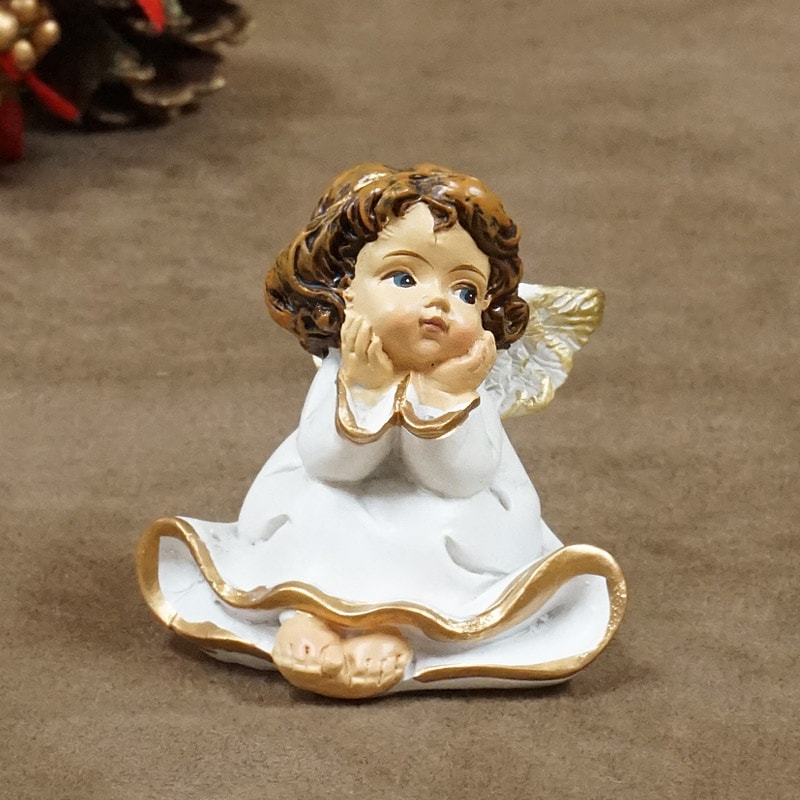 ザルツブルグのクリスマス飾り 天使/ほおづえ RSP-AGL-SITING2