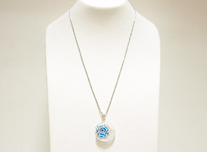 ナザールボンジュウペンダントトップ N-PS3907B シルバー925/水色目玉