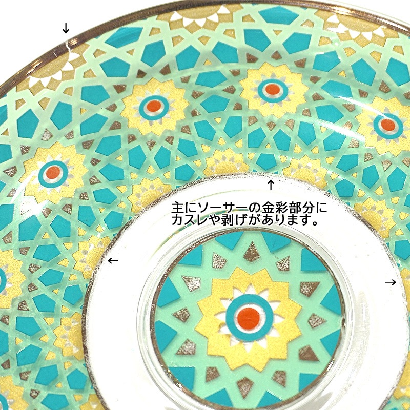 【訳あり値引き品】トルコグラス C&S　CS-274　タイル/ターコイズ（１客）