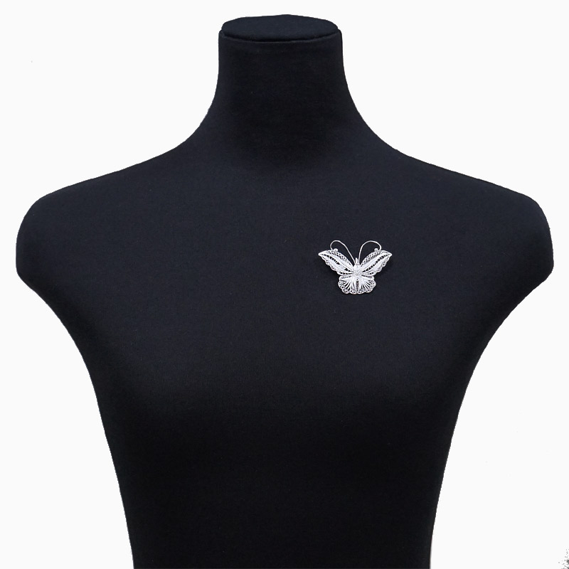 トルコ伝統の銀線細工 テルキャーリ ブローチ（ペンダント使用可）　SV-BR-TK008