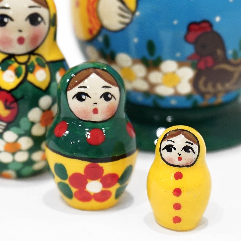 ロシア　セルギエフパサード　マトリョーシカ小（5P）　MAT-191