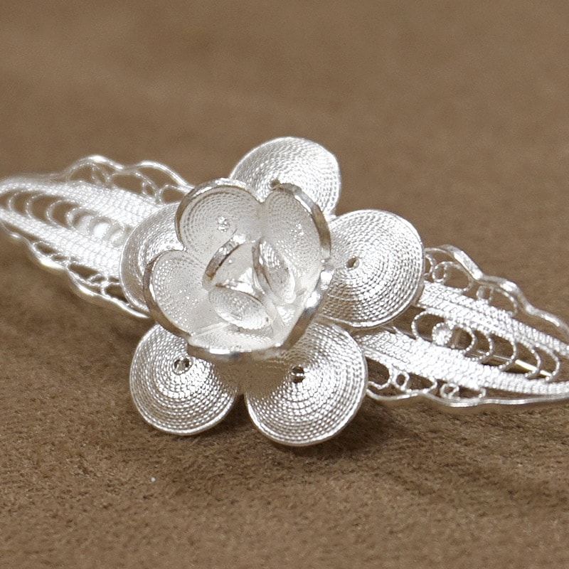 トルコ伝統の銀線細工 テルキャーリ ブローチ SV-BR-TK006