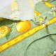 南仏プロヴァンス製　コットンエプロン　シトロン柄　グリーン　FAP-CITRON-GR