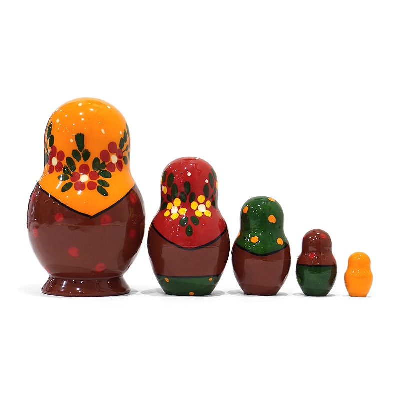 ロシア　セルギエフパサード　マトリョーシカ小（5P）　MAT-193