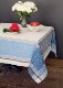 フランス製 ジャカード織　撥水テーブルクロス☆ ヴェルサイユ/ブルー 160x160cmサイズ F160160-VRSL-WB