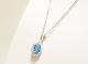 ナザールボンジュウペンダントトップ　N-PS3914B　シルバー925/水色目玉