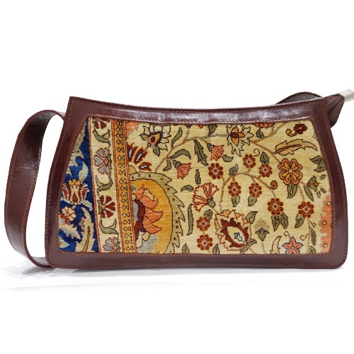 ヘレケ絨毯牛革ショルダーバッグ トルコ製 HS-BAG-L2 | ファッション