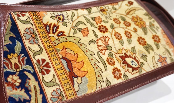 ヘレケ絨毯牛革ショルダーバッグ トルコ製 HS-BAG-L2 | ファッション