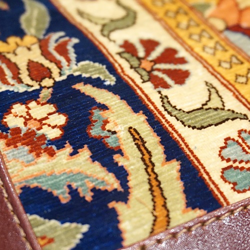 ヘレケ絨毯牛革ショルダーバッグ トルコ製 HS-BAG-L2 | ファッション