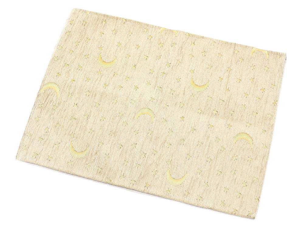 シェニールランチョンマット　CL-AY3CR　月と星/クリーム