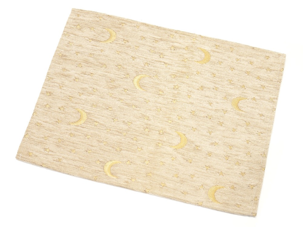 シェニールランチョンマット　CL-AY3CR　月と星/クリーム