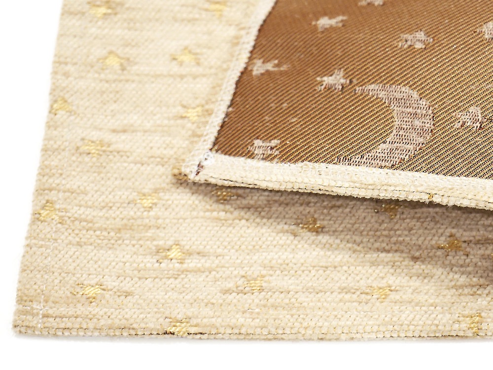 シェニールランチョンマット　CL-AY3CR　月と星/クリーム