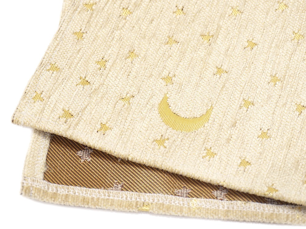 シェニールランチョンマット　CL-AY3CR　月と星/クリーム