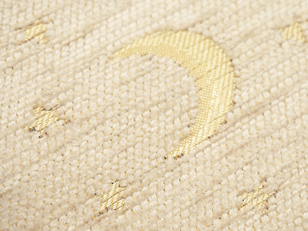 シェニールランチョンマット　CL-AY3CR　月と星/クリーム