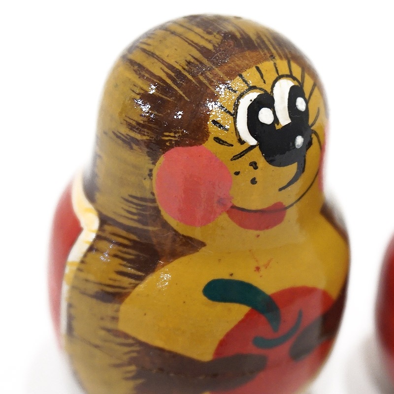 ロシア　ミニマトリョーシカ　ハリネズミ（5P）　MAT-195