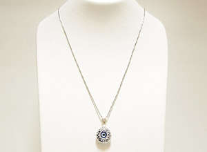 ナザールボンジュウペンダントトップ　N-PS3914N　シルバー925/ネイビー目玉